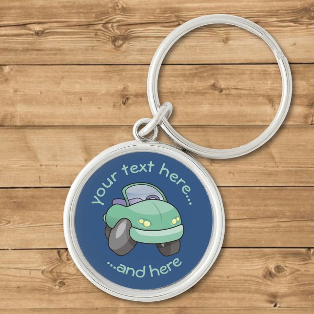 Mint Green Cartoon Car Key Ring (Creator Uploaded)