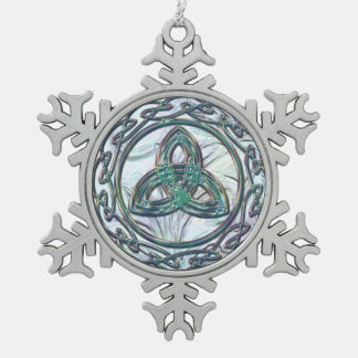 Mint Green Celtic Trinity Knot Christmas Ornament