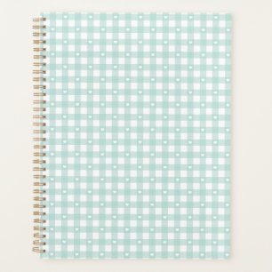 Mint Green Checks Planner