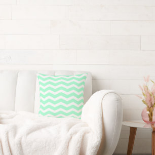 Mint Green Chevron Cushion