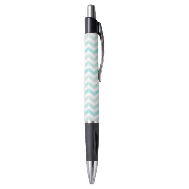 Mint Green Chevron Ombré Pen (Bottom (Vertical))