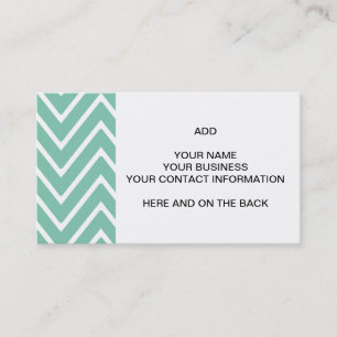 Mint Green Chevron Pattern 2 Business Card