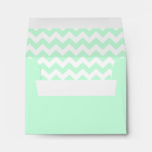 Mint Green Chevron Thank You Envelope