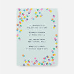 Mint Green Colorful Confetti Kids Birthday Party  Invitation<br><div class="desc">Our 'Confetti' birthday party invitation features a fun and colorful polka dots on a mint green background. To see more matching items,  check out our 'Confetti' collection.</div>