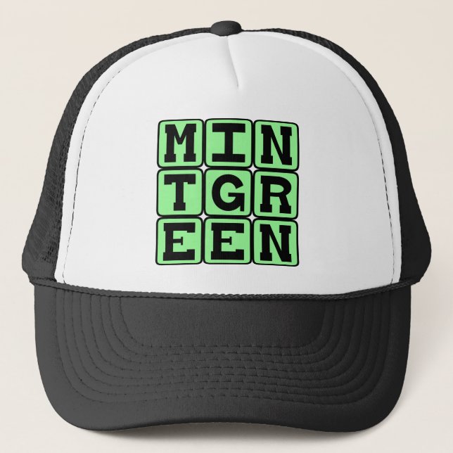 Mint Green, Colour Trucker Hat (Front)