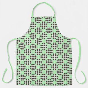Mint Green Cream And Chocolate Chip Quilt Pattern Apron