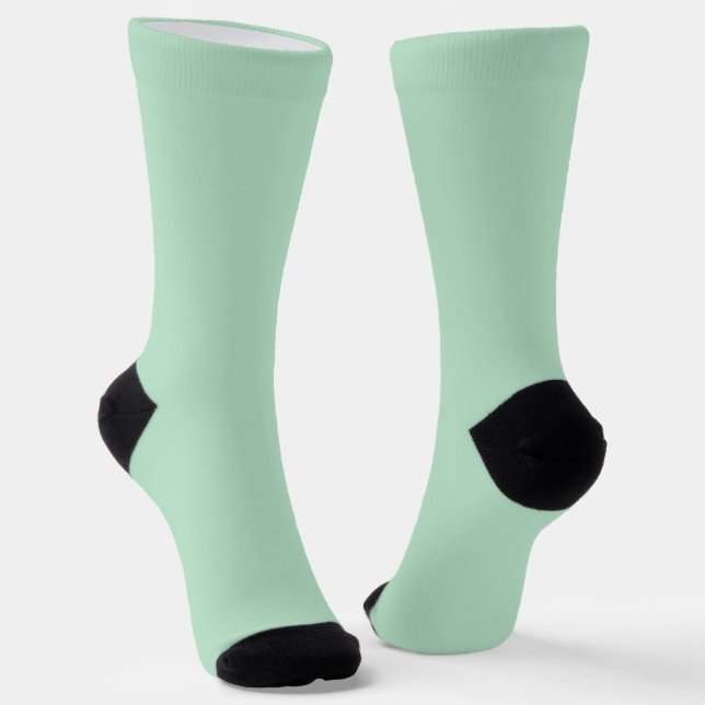 Mint Green Crew Socks for Women (Angled)