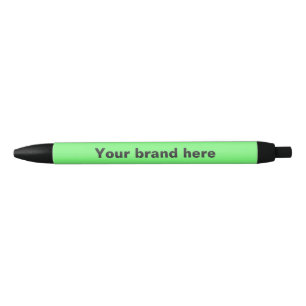 Mint green customise marketing merchandise black ink pen