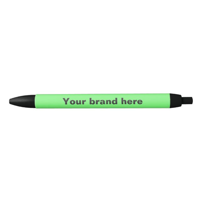 Mint green customise marketing merchandise black ink pen (Front)