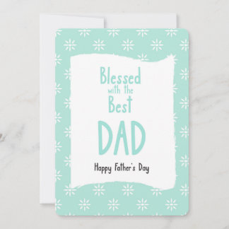 Mint Green Daisy Best Dad Card