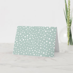 Mint Green Dalmatian Spots, Dalmatian Dots, Dotted Card