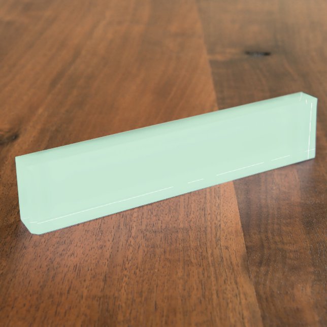 Mint Green Desk Nameplate – Elegant & Modern (Side)