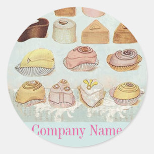 mint green dessert cookies candy chocolate classic round sticker