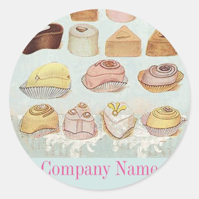 mint green dessert cookies candy chocolate classic round sticker (Front)