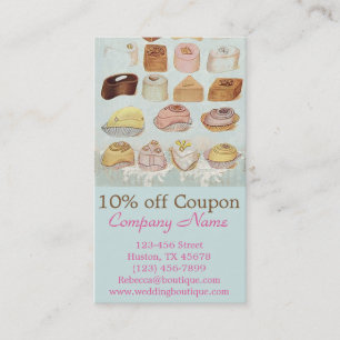 mint green dessert cookies candy chocolate discount card