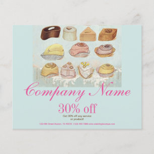 mint green dessert cookies candy chocolate flyer