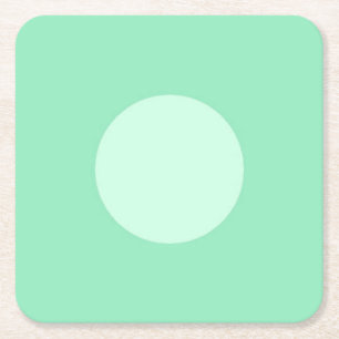 Mint Green Dotted Modern Elegant Blank Template Square Paper Coaster