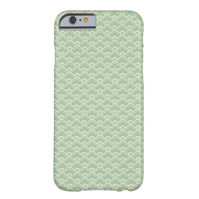 Mint green floral abstract girly art deco pattern Case-Mate iPhone case (Back)