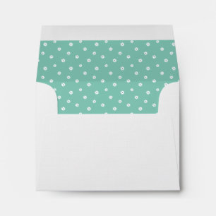 Mint Green Floral Addressed Envelope