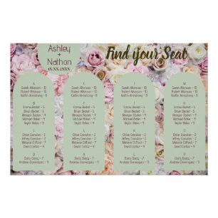 Mint Green Floral Arch Summer Find Your seat Poster
