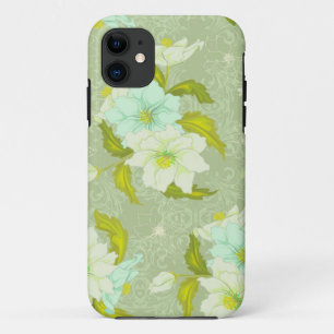 Mint Green Floral iPhone 11 Case