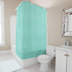 Mint Green Floral Shower Curtain