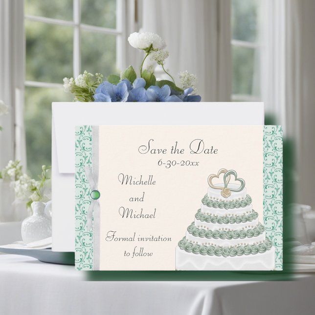 Mint Green Florentine Save the Date (Creator Uploaded)