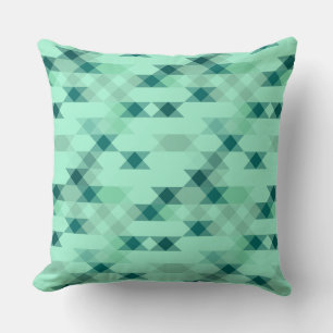 mint green geometric cushion
