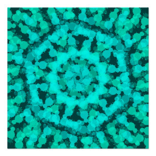 Mint green geometric design poster