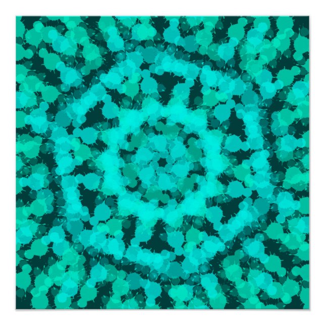 Mint green geometric design poster (Front)