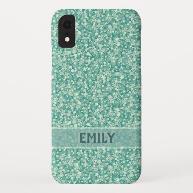 Mint Green Glitter Case-Mate iPhone Case (Back)