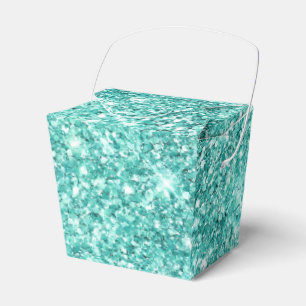 Mint Green Glitz Glitter  Favour Box