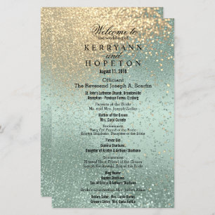 Mint Green & Gold Glitter - Program