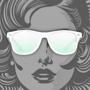 Mint Green Gradient Ombre Retro Sunglasses