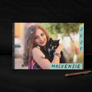 Mint Green Graduation   Modern Grad Photo Party Guest Book