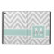 MINT GREEN, GRAY CHEVRON PATTERN PERSONALIZED
