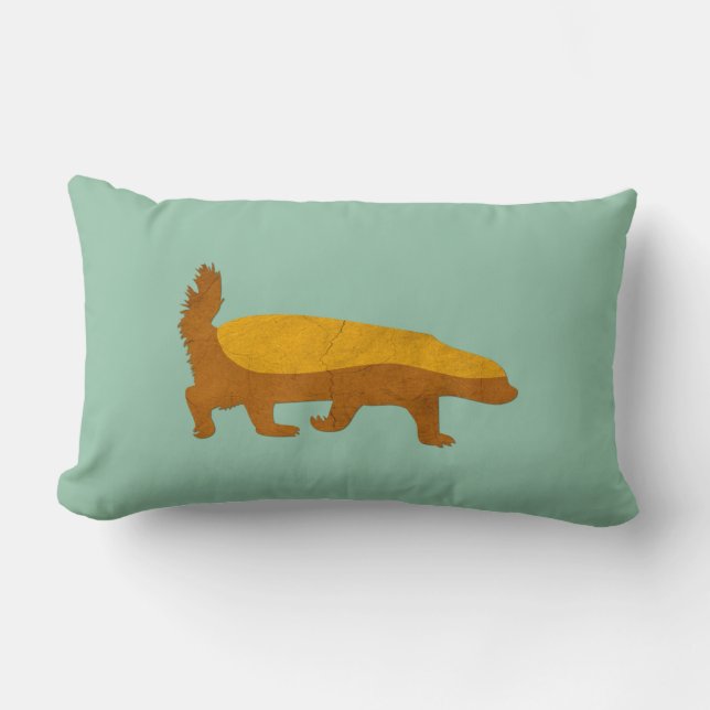 Mint Green Honey Badger Love Pillow (Front)