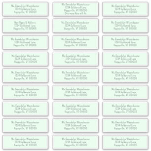 Mint Green Individual Mailing Address Labels