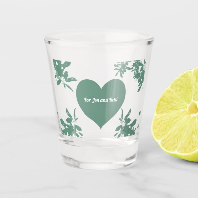 Mint Green Ivy  Shot Glass (Front)