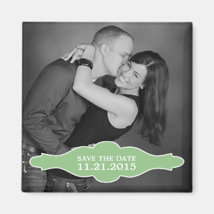 Mint Green La Bon Vie Photo Save the Date Magnet