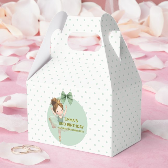 Mint Green Little Princess Ball Favour Box (Wedding)