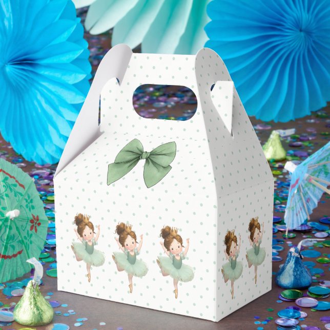 Mint Green Little Princess Ball Favour Box (Party)