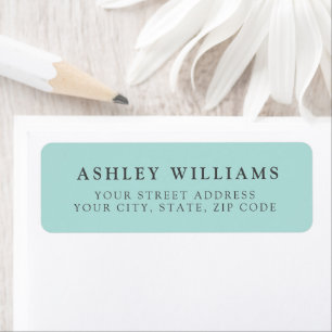 Mint Green Minimalist Elegant Return Stickers