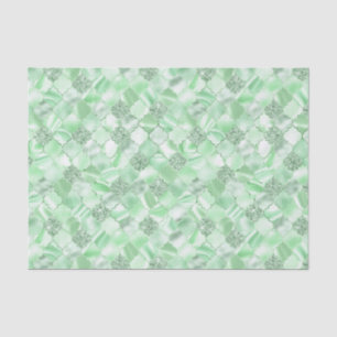 Mint Green Moroccan Quatrefoil Pattern Tissue Paper