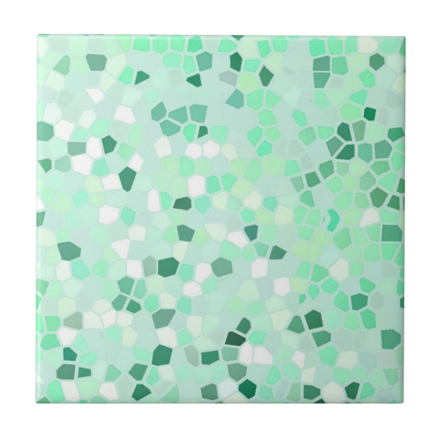 Mint Green Mosaic Ceramic Tile (Front)