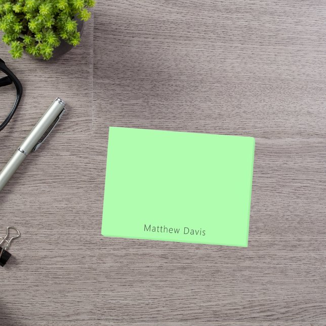 Mint green name post-it notes (Creator Uploaded)