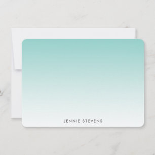 Mint Green Ombre Personalised Card