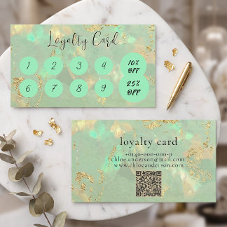 Mint Green Opal Loyalty Card