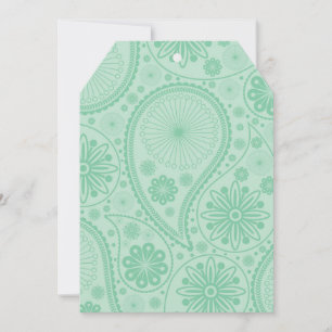 Mint green paisley pattern