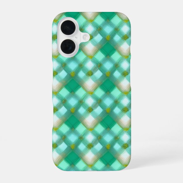 Mint Green Plaid Phone Case (Back)